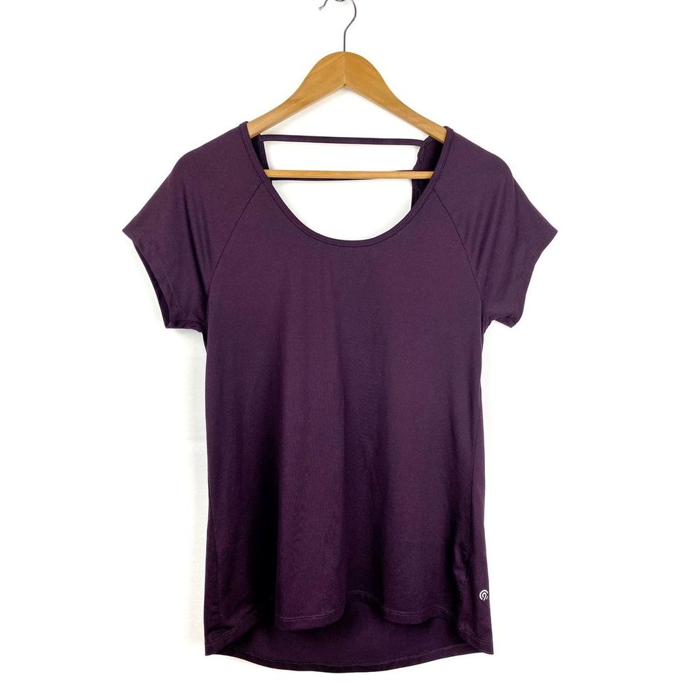 Champion Athletic Top Purple Open Back Size Small